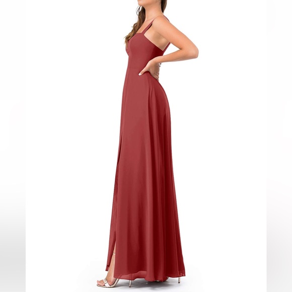 NWT Azazie Jay Bridesmaid Dress in Rust - Picture 3 of 13